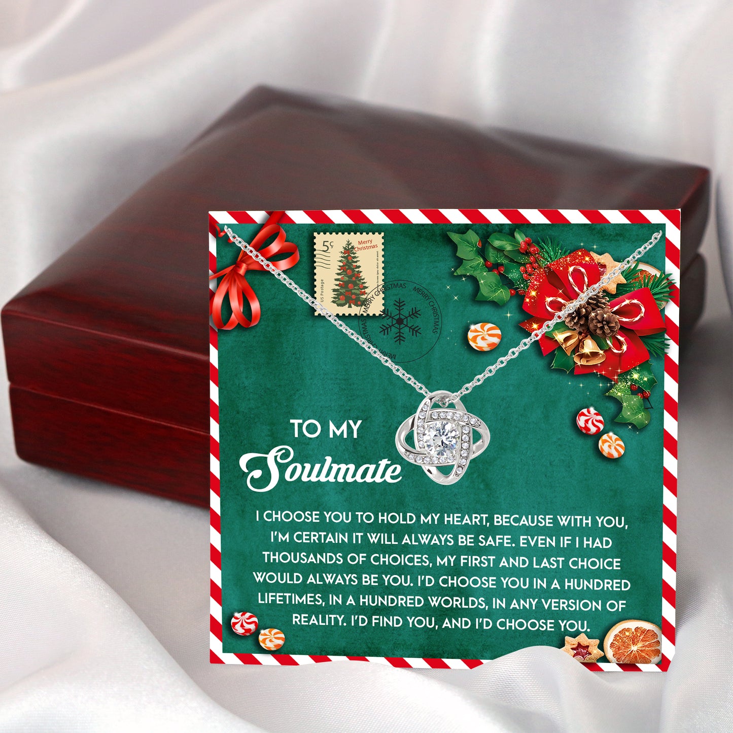 Soulmate Jewelry Gift - Love Knot Necklace - Be Safe