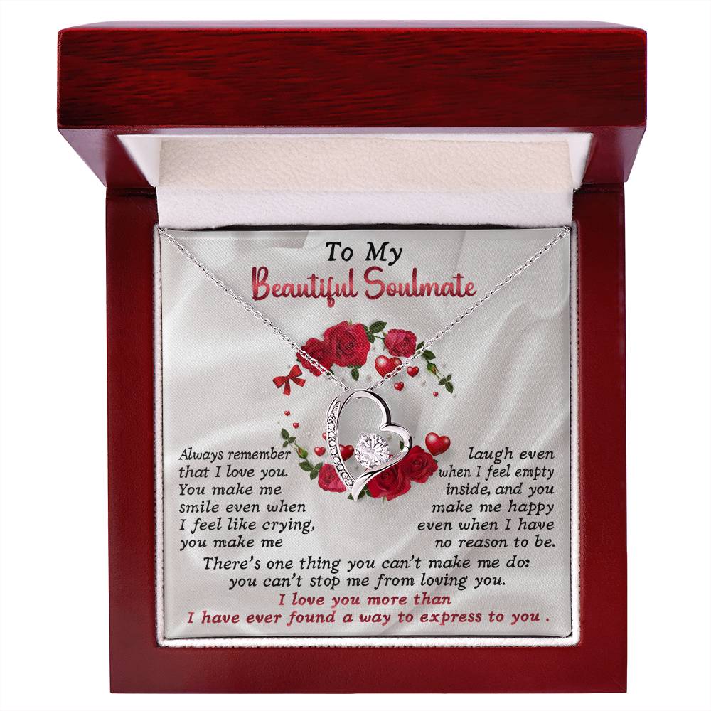 Soulmate- I Can't Stop Loving You - Forever Love Heart Necklace