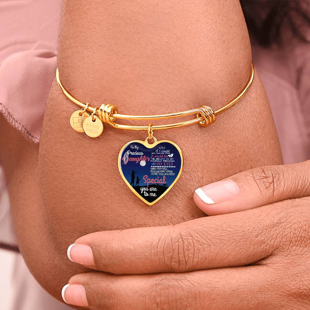 Daughter Gift - How Special You Are To Me - Heart Bangle - Free Shipping Included