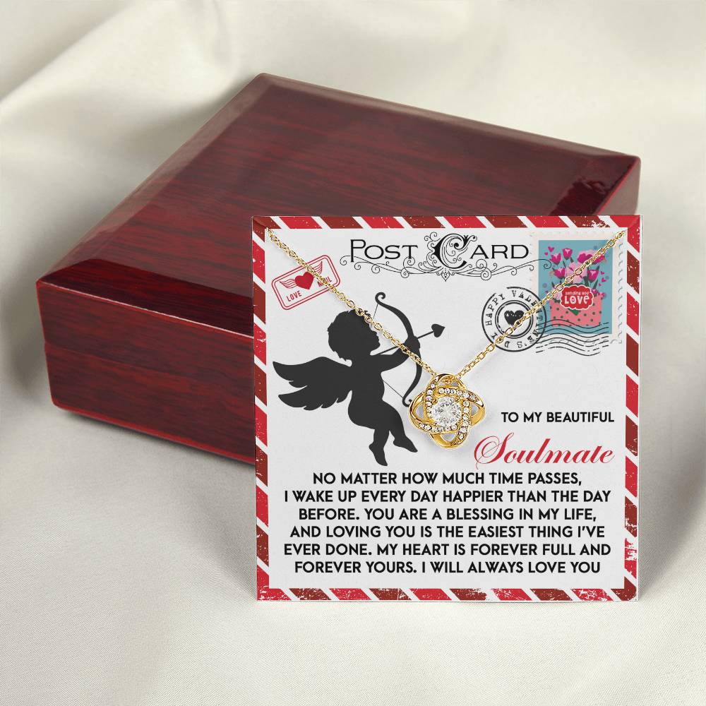 To My Soulmate Jewelry Gift - Love Knot Forever Necklace - Forever Yours