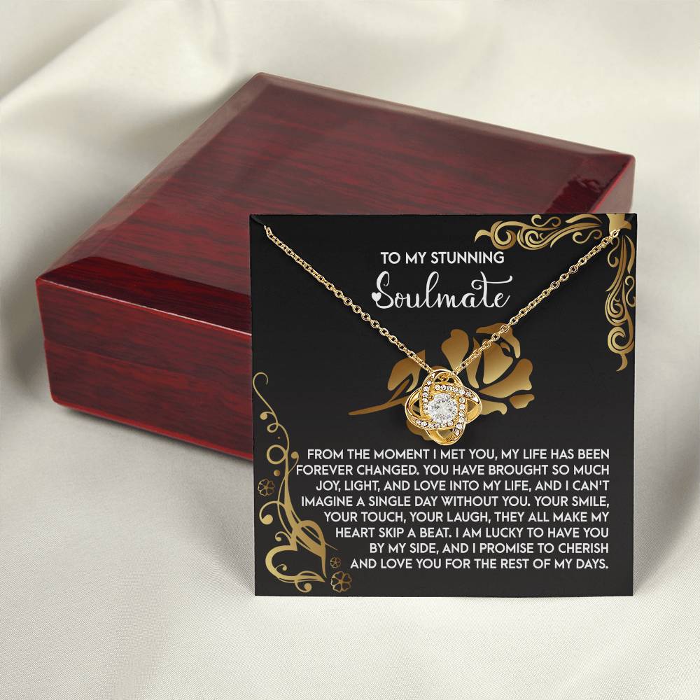 To My Soulmate Jewelry Gift - Love Knot Forever Necklace - From The Moment I Met You 2