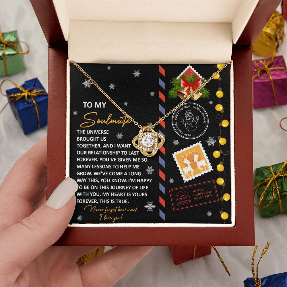 To My Soulmate Jewelry Gift - This Is True - Love Knot Necklace