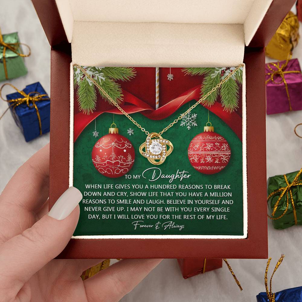 To My Daughter Jewelry Gift - A Million Reasons - Love Knot Necklace