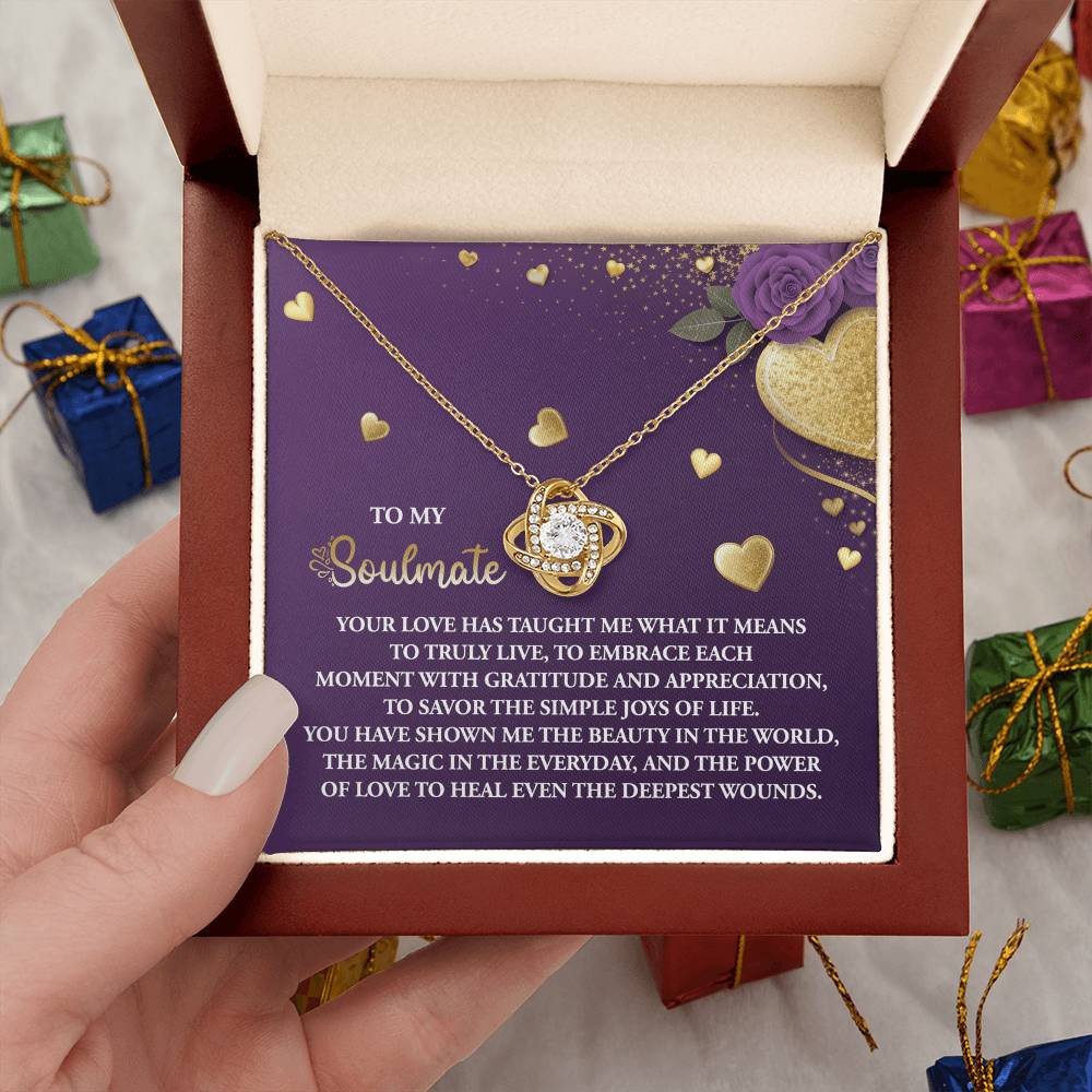 To My Soulmate Jewelry Gift - Love Knot Forever Necklace - Joys Of Life