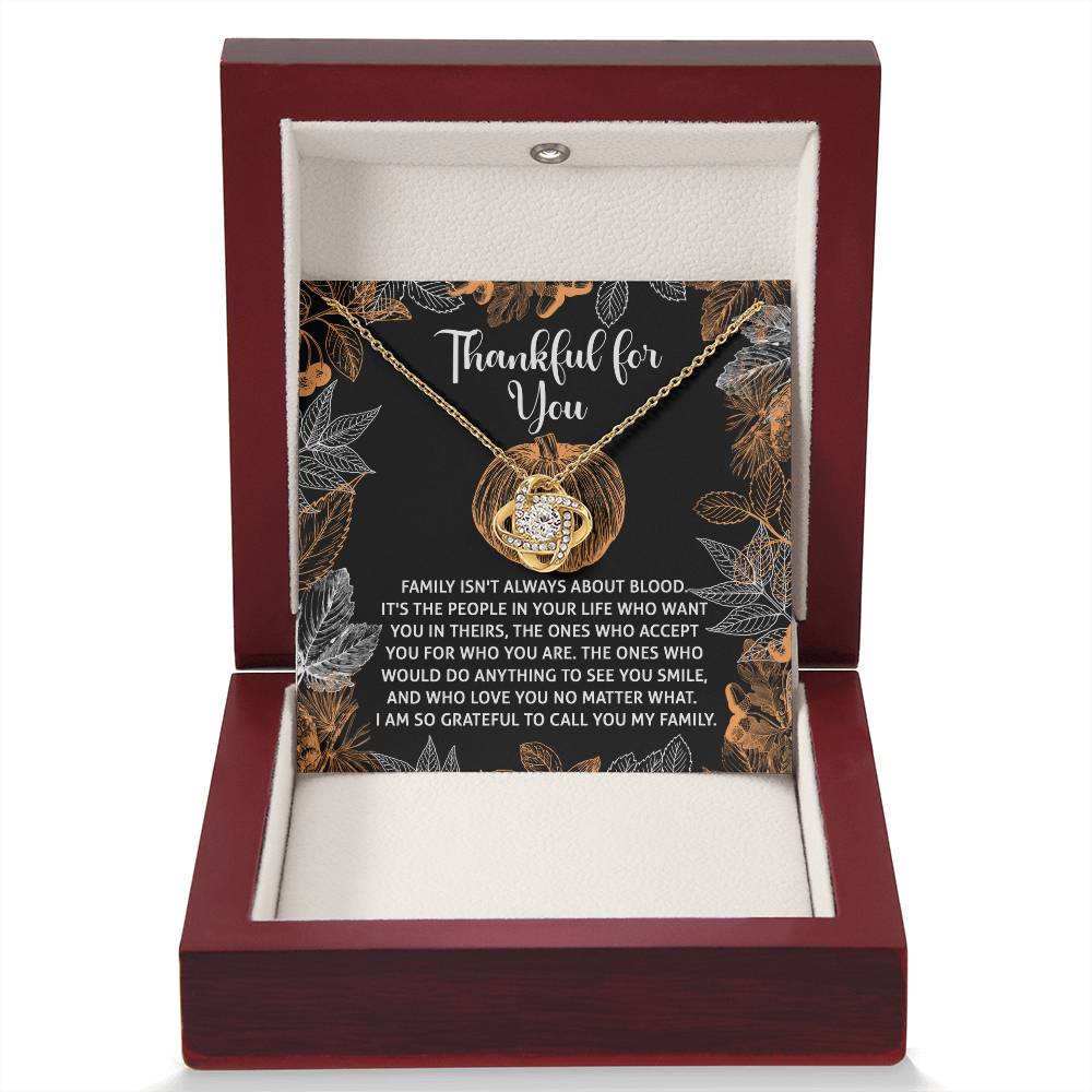 Thanksgiving Jewelry Gift For Women - Grateful To Call You My Family