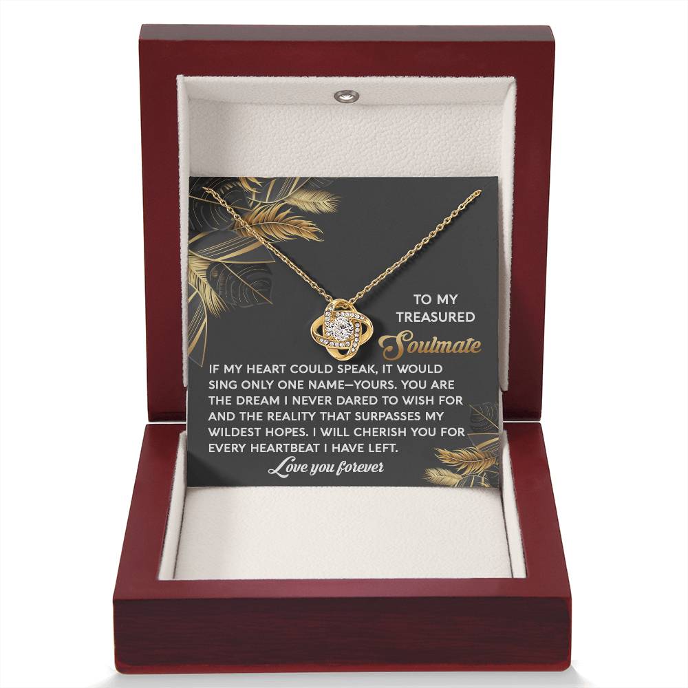 To My Soulmate Jewelry Gift - Love Knot Forever Necklace - Wildest Hopes