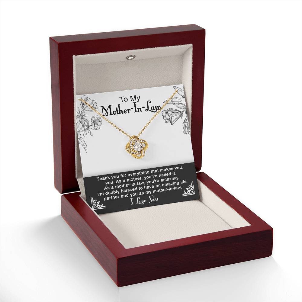 Mother in Law Gift - You're Amazing - Love Knot Necklace