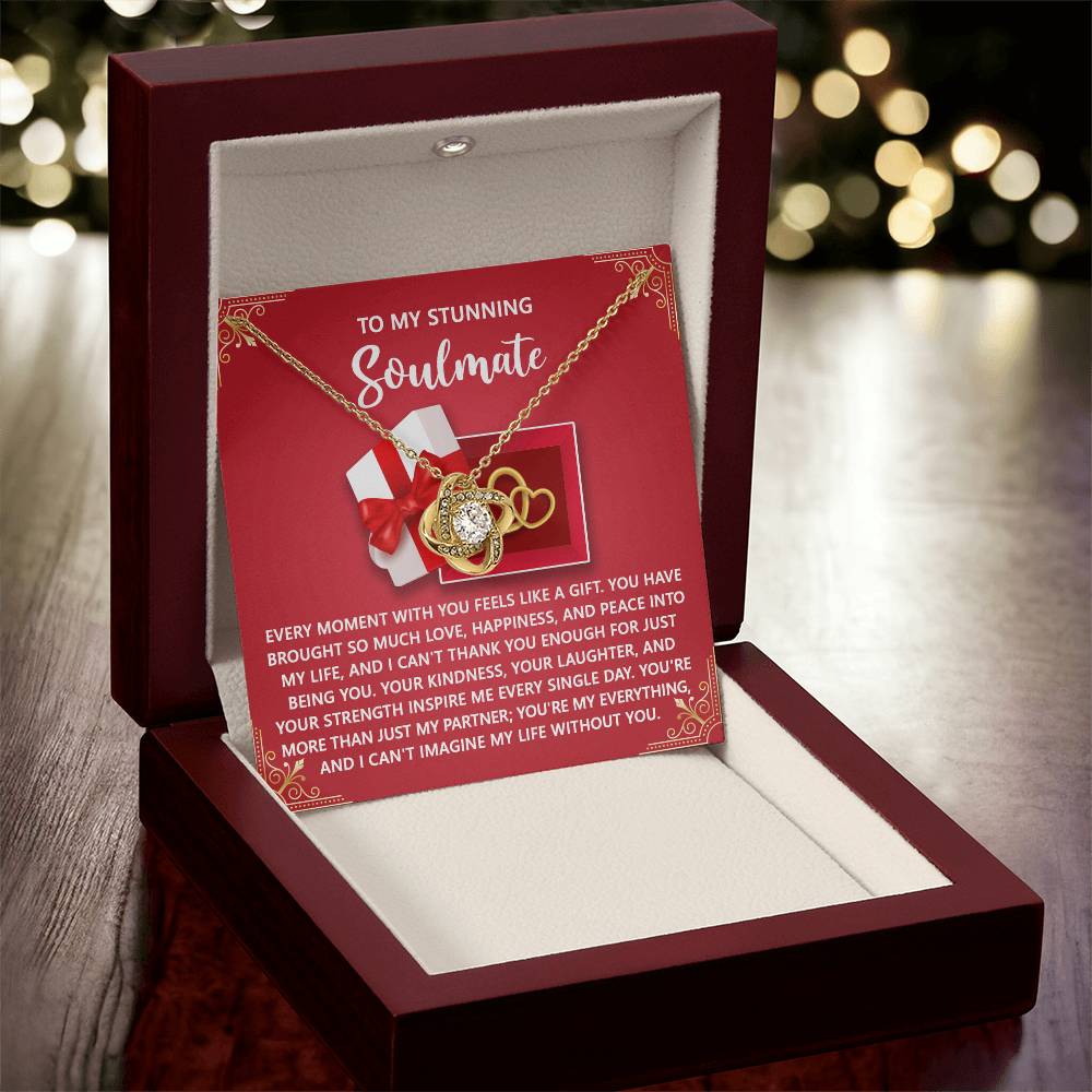 To My Soulmate Jewelry Gift - Love Knot Forever Necklace - Like A Gift