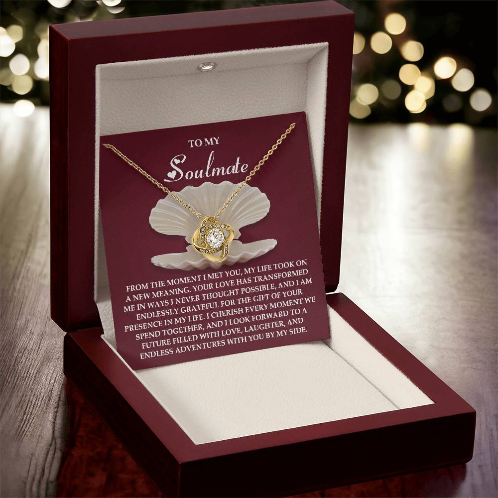 To My Soulmate Jewelry Gift - Every Moment - Love Knot Necklace