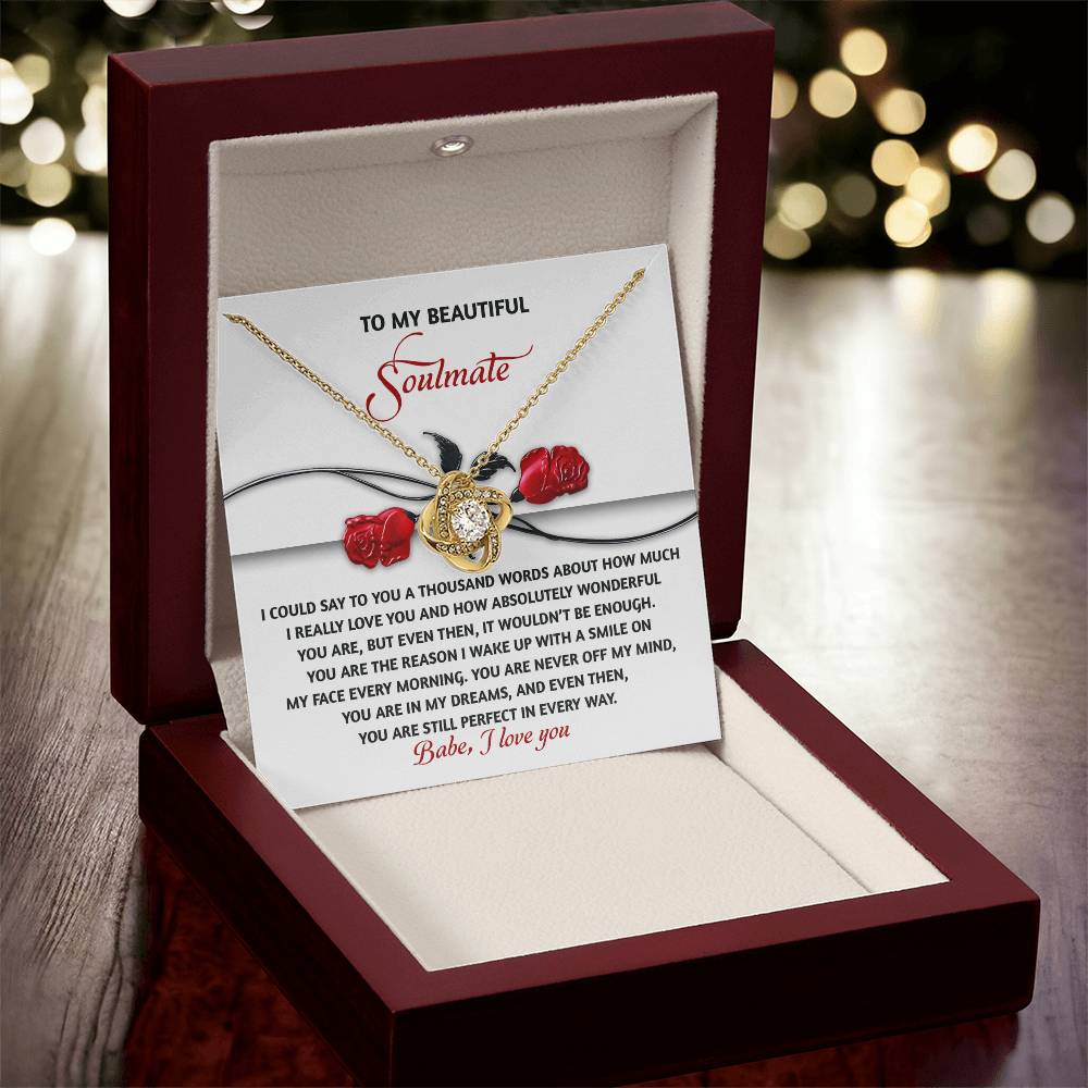 To My Soulmate Jewelry Gift - Love Knot Forever Necklace - Every Morning