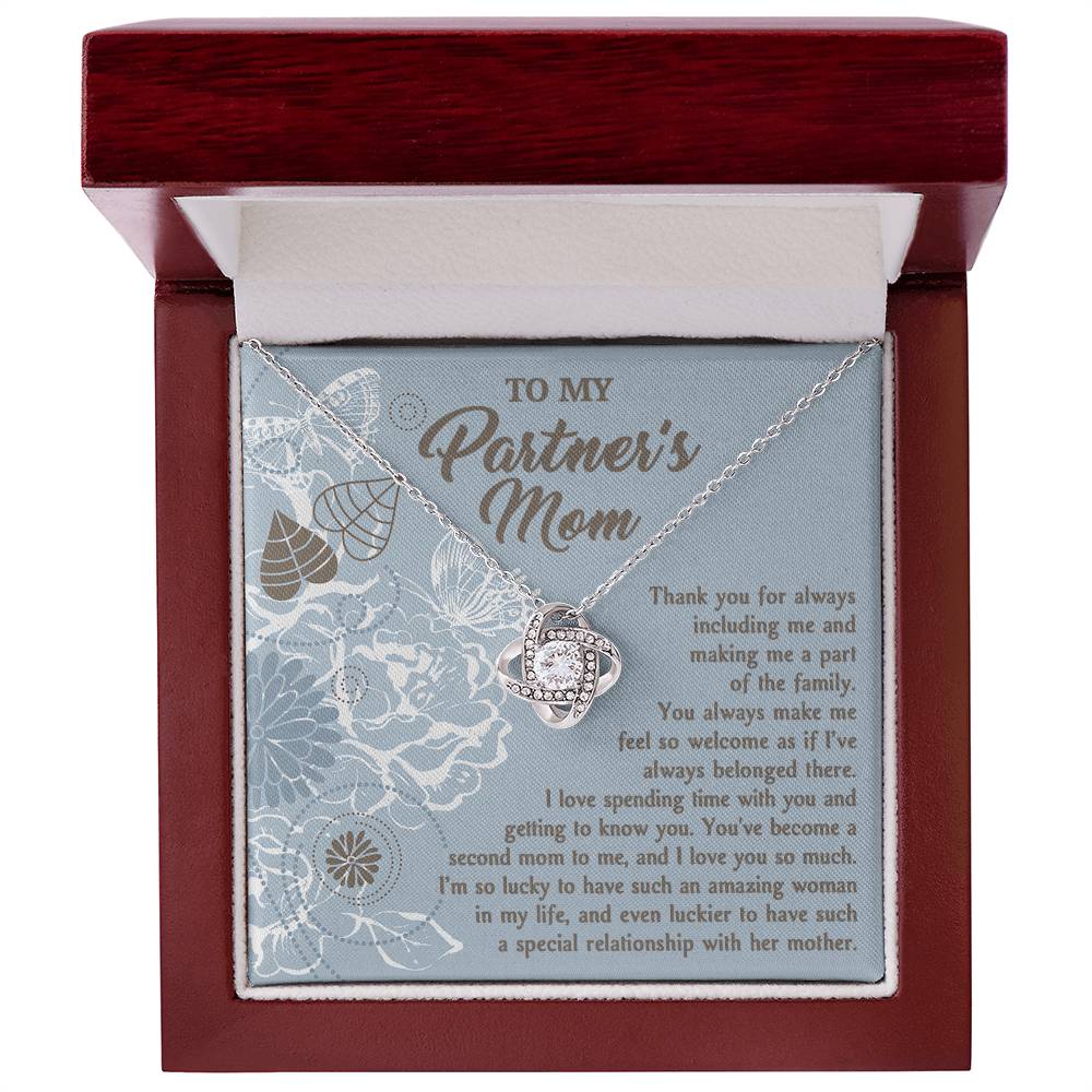 Partners Mom Gift - Part Of Family - Love Knot Necklace