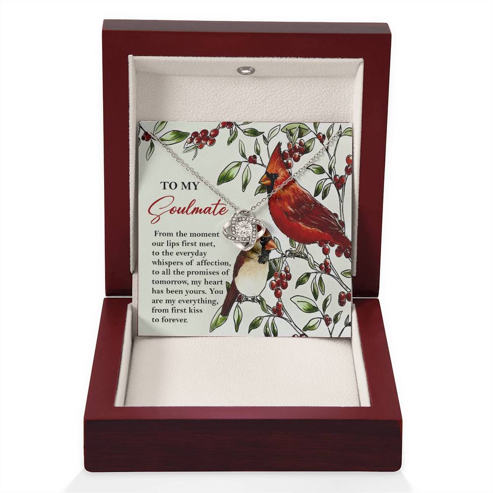 Soulmate Jewelry Gift - Love Knot Necklace - First Kiss To Forever