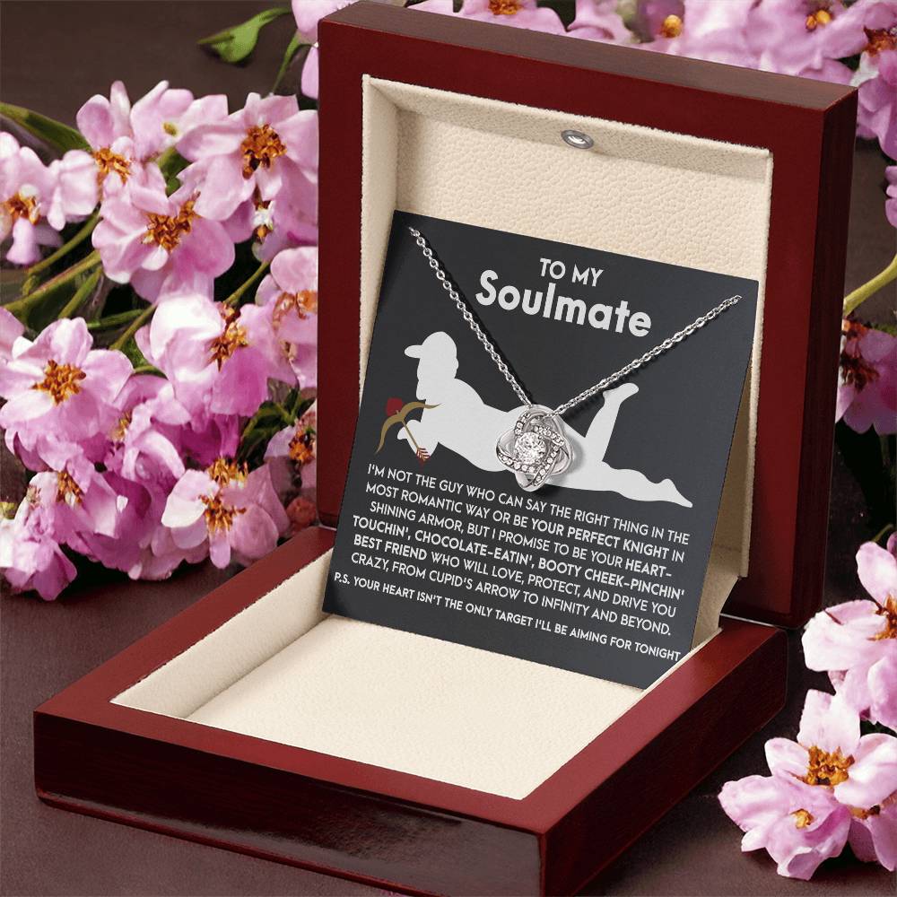 To My Soulmate Jewelry Gift - Cupid's Arrow - Love Knot Necklace