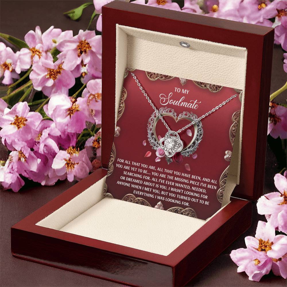 To My Soulmate Jewelry Gift - When I Met You - Love Knot Necklace