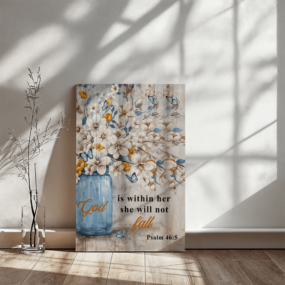 God Is Within Her Hanging Wrapped Canvas