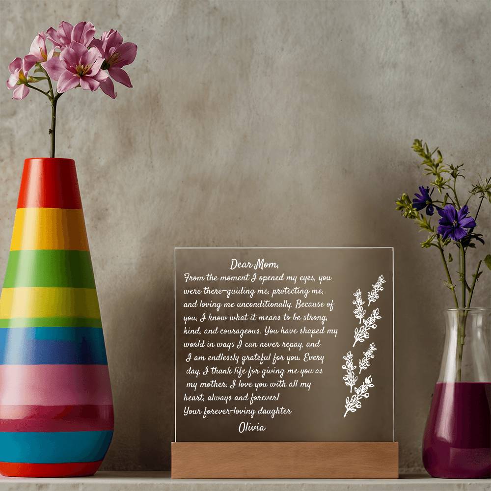 Daughter letter to Mom