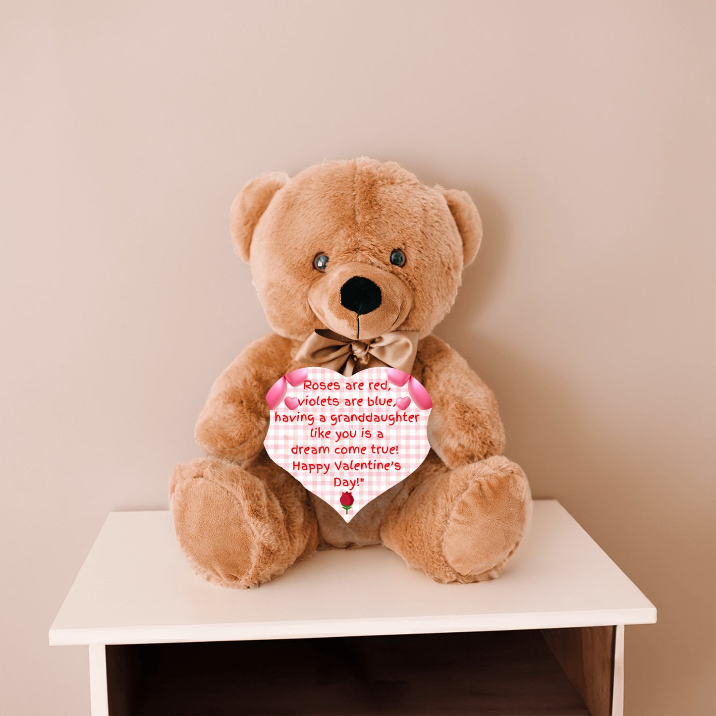 Valentine Day Gift For Granddaughter - Soft and Cuddly Teddy Bear - Dream Come True