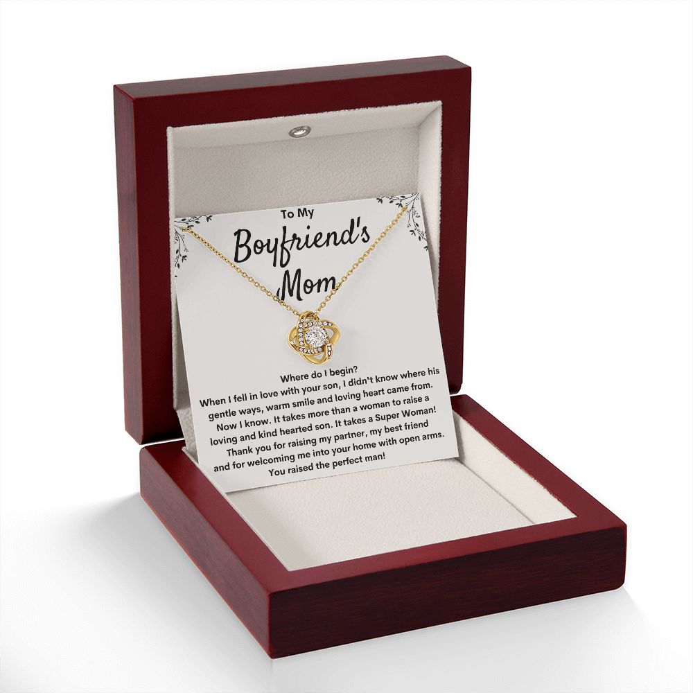 Boyfriends Mom Necklace Gift - Where Do I Begin?