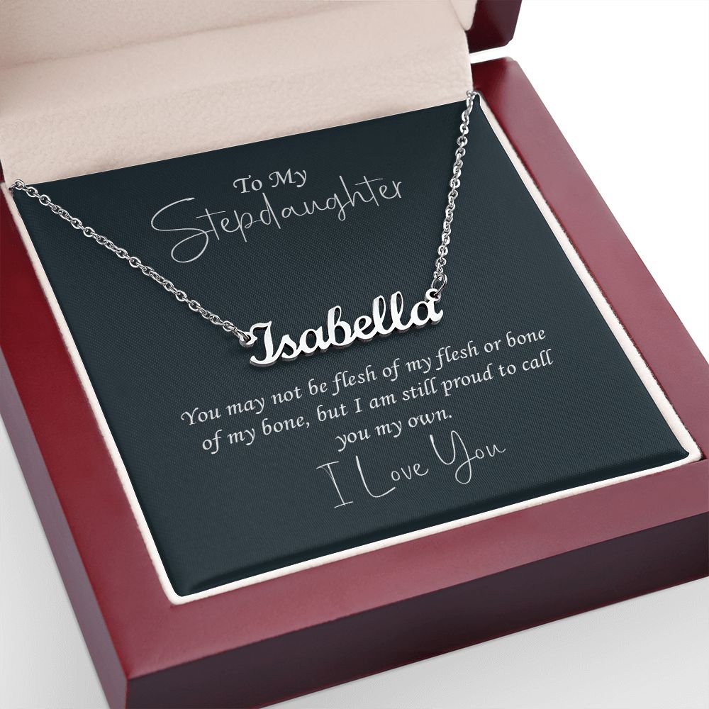 Stepdaughter Gift- Custom Name Necklace