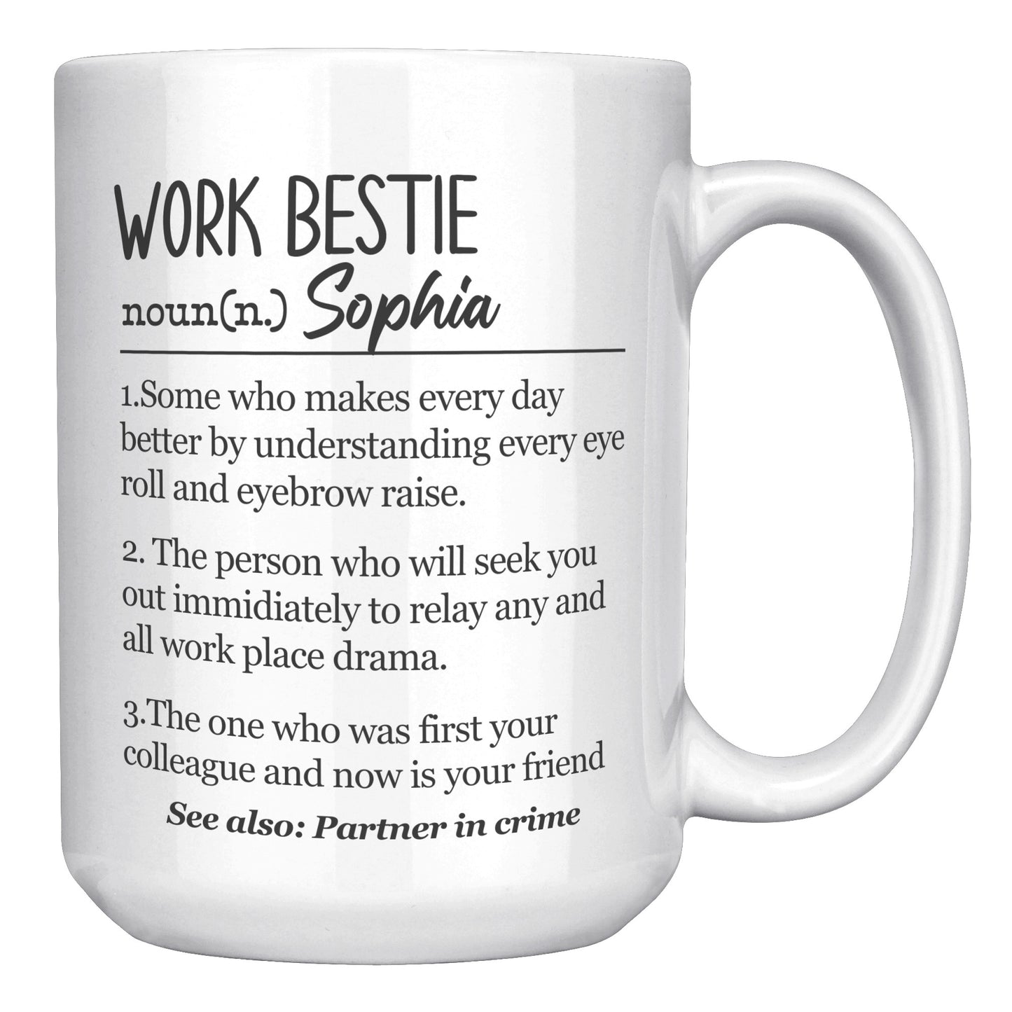 Bestie Definition Personalized Mug 11oz and 15oz