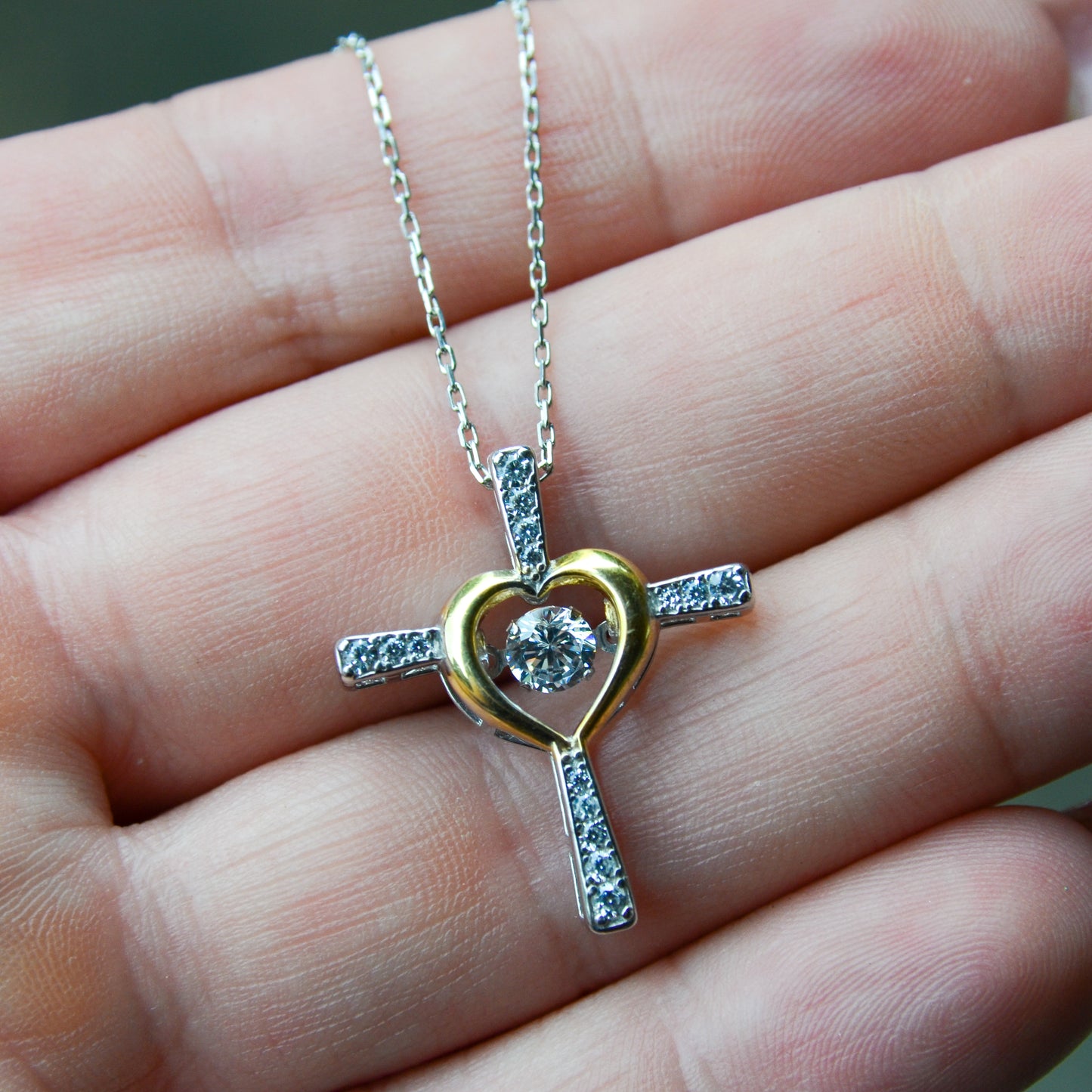 To My Daughter - Cross Dancing Necklace Gift - I'm Always Right There