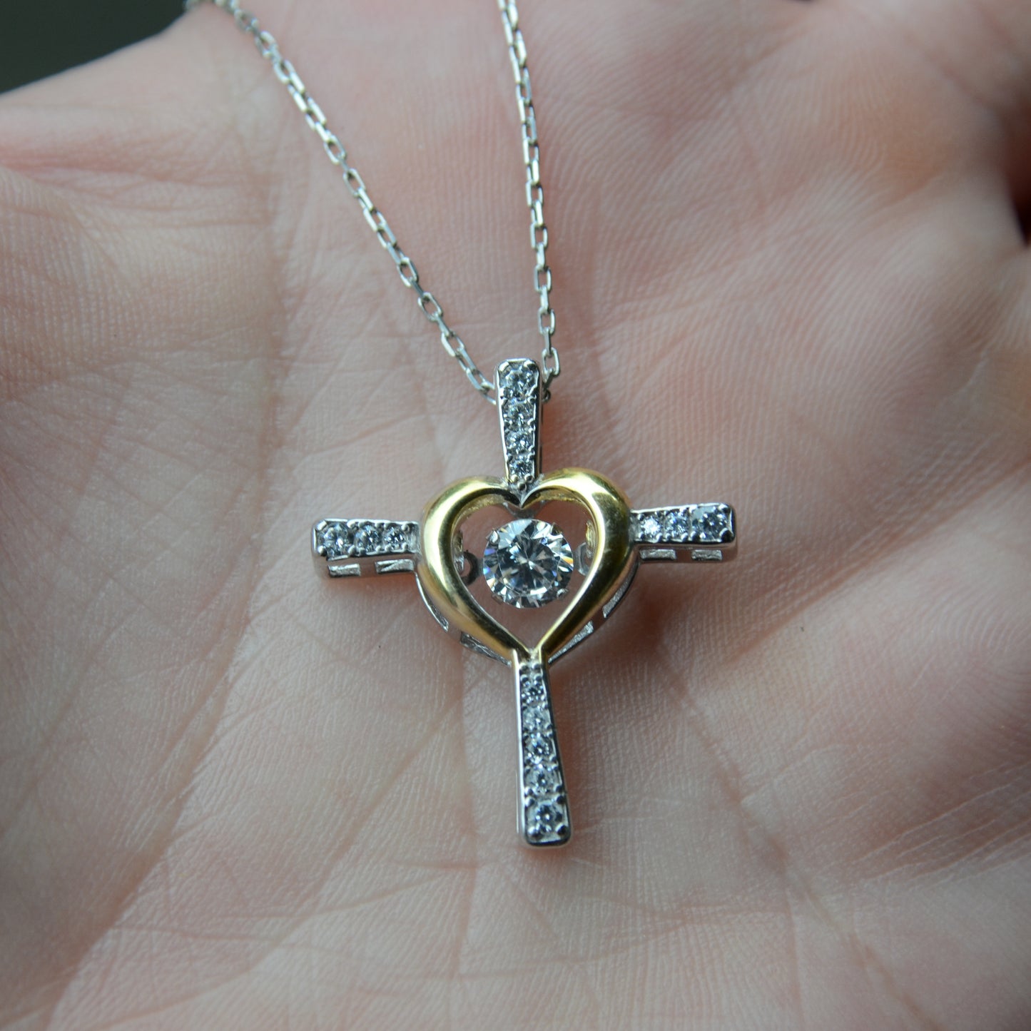 To My Daughter - Cross Necklace - Beautiful Reflection