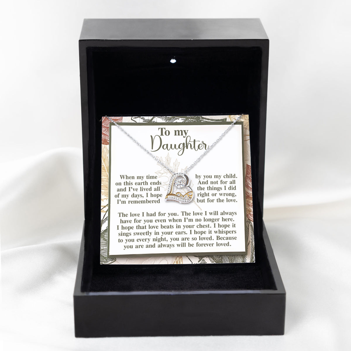 To My Daughter - Whispers Sweetly In Your Ears - Scripted Love Necklace