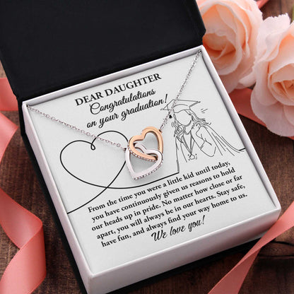 Daughter Graduation Gift -Your Graduation - Locked Hearts Necklace