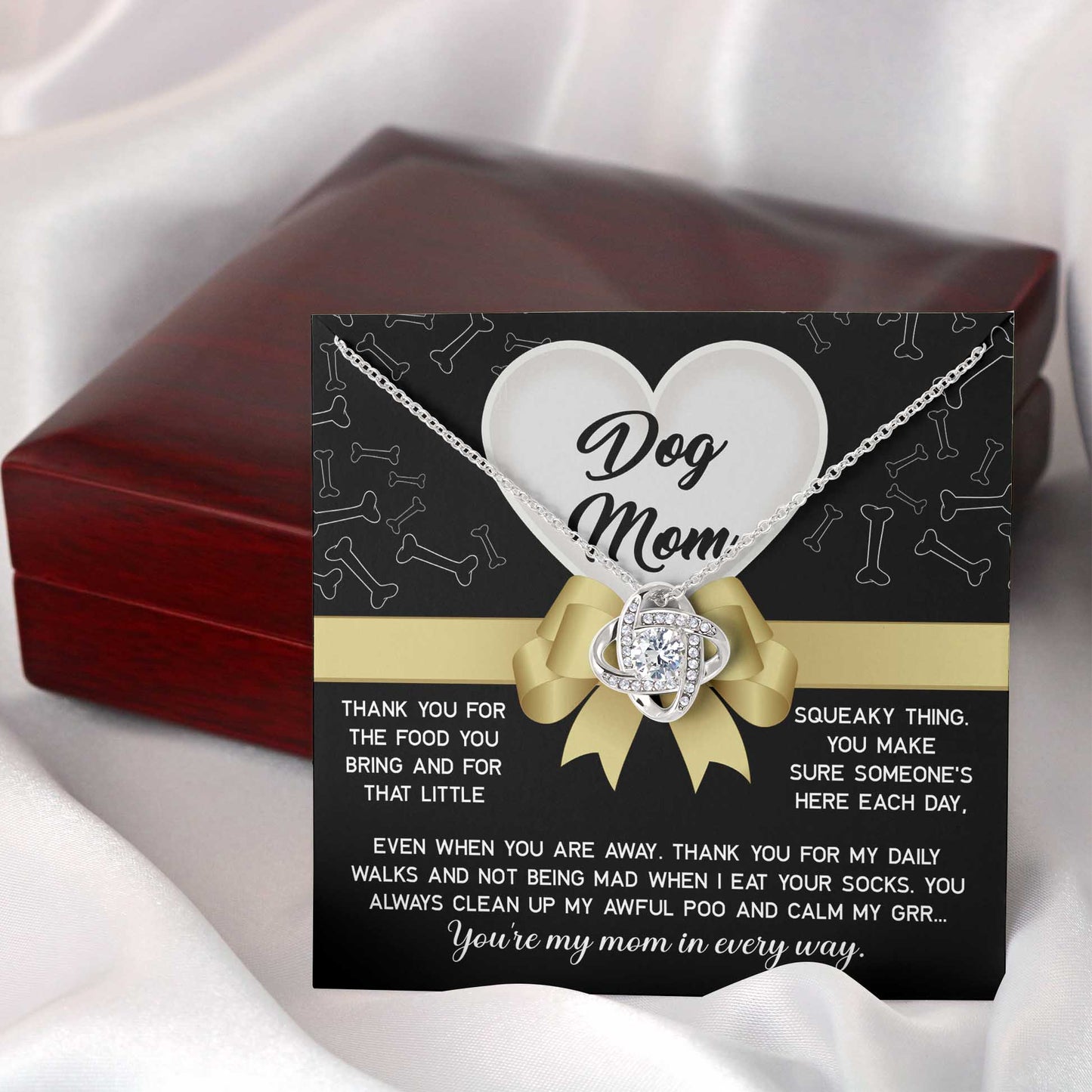 Dog Mom Gift  - Love Knot Necklace - In Every Way