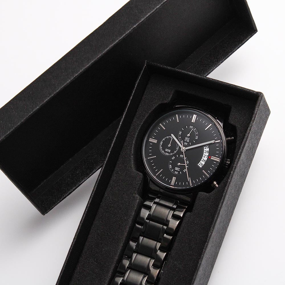 Son Gift From Dad - I Will Always Carry You In My Heart -  Engraved Chronograph Watch