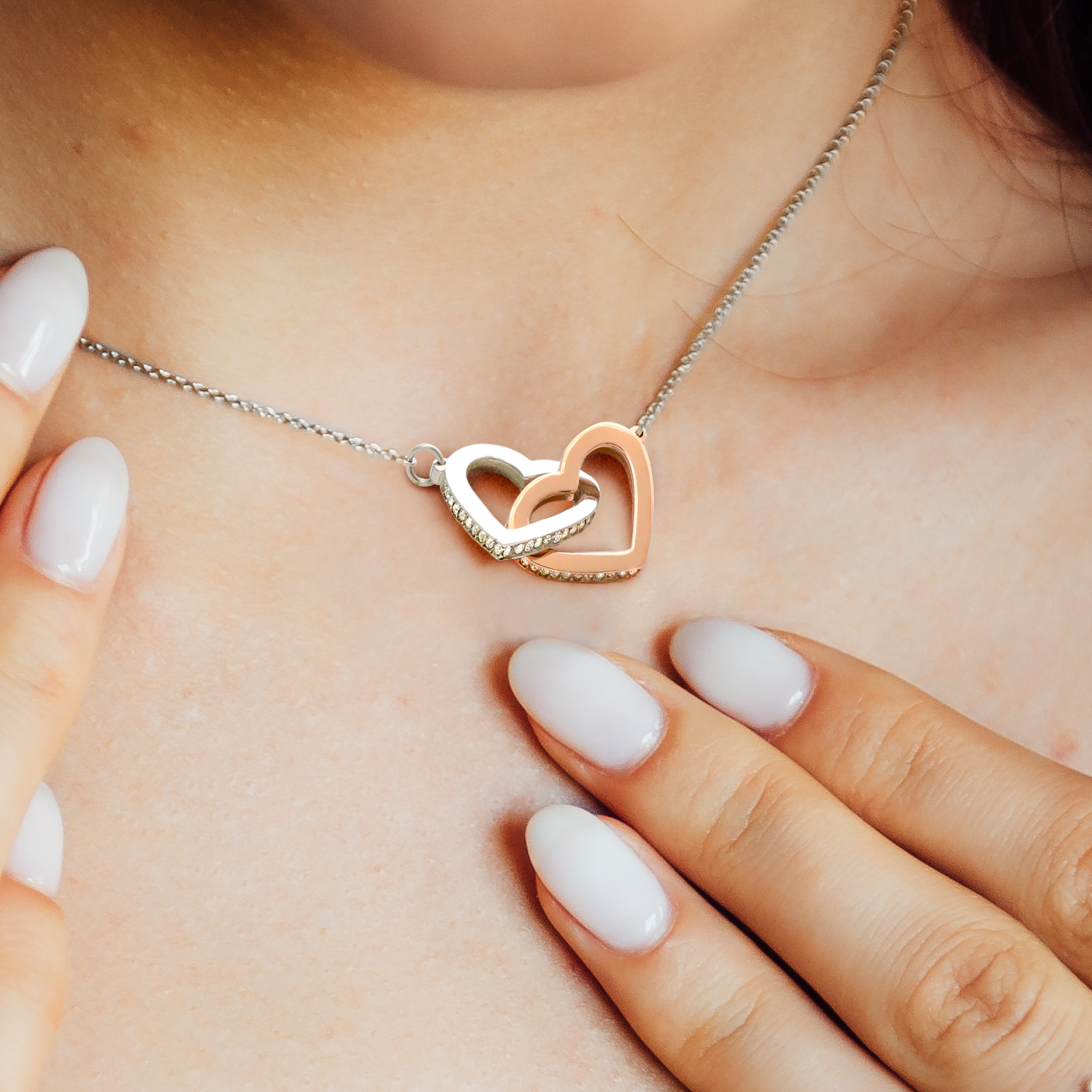 Grandma Gift - Locked Hearts Necklace - Just For Me