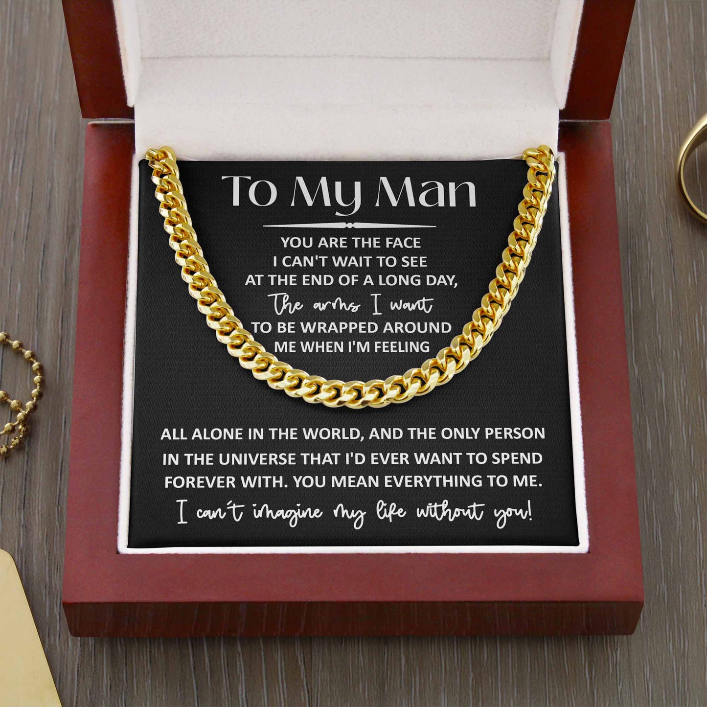 My Man - Mean Everything - Cuban Link Chain Necklace