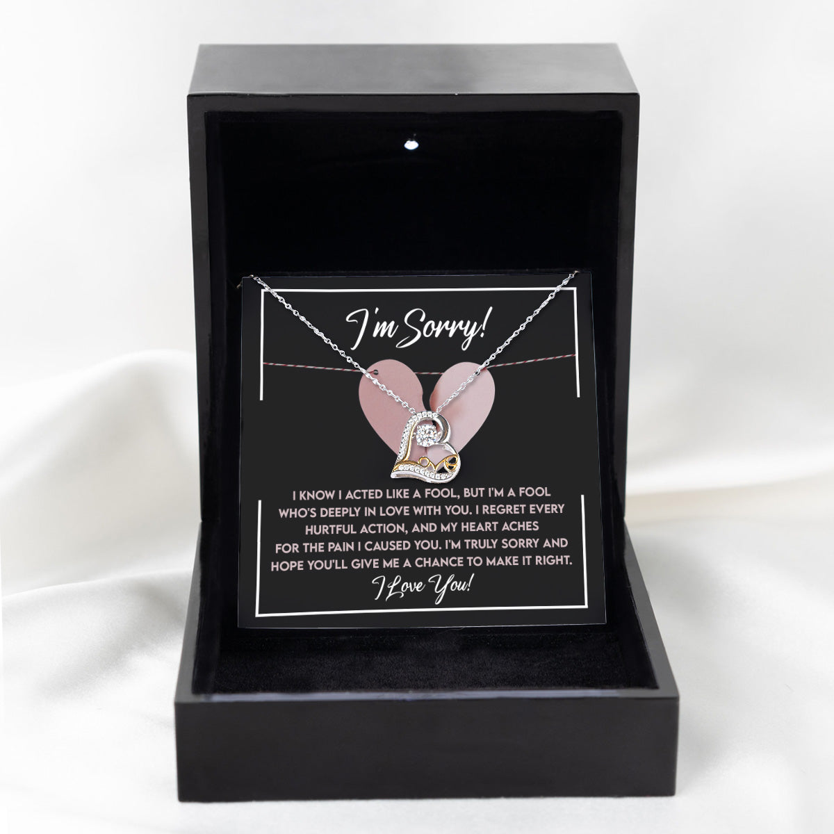 I'm Sorry Gift - Love Heart Necklace - Deeply In Love