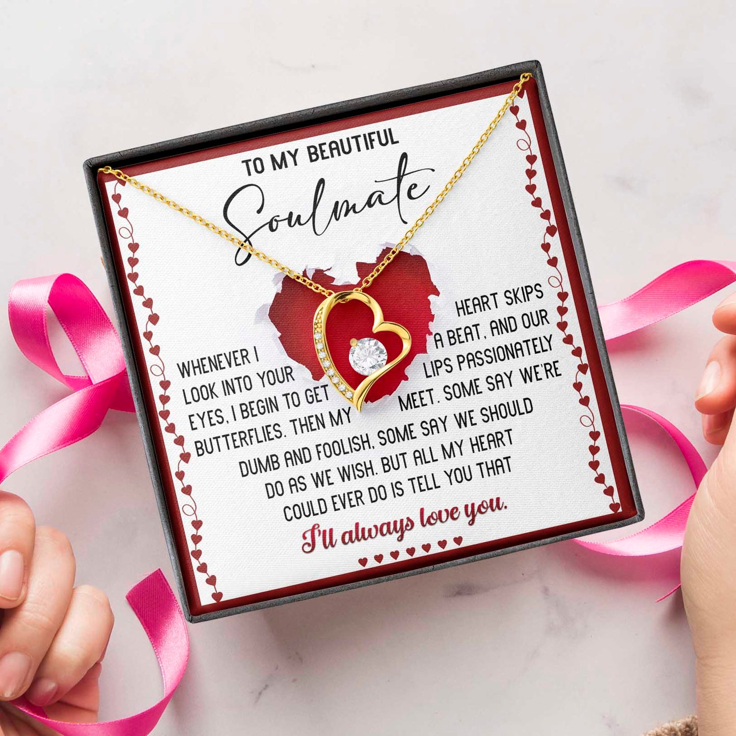 Soulmate-Always Love You-Forever Love Necklace