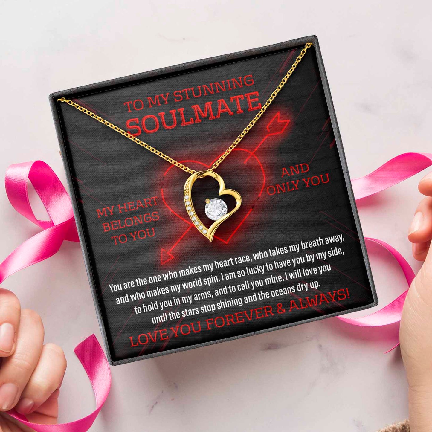 Soulmate Gift, Call You Mine, Forever Love Heart Necklace