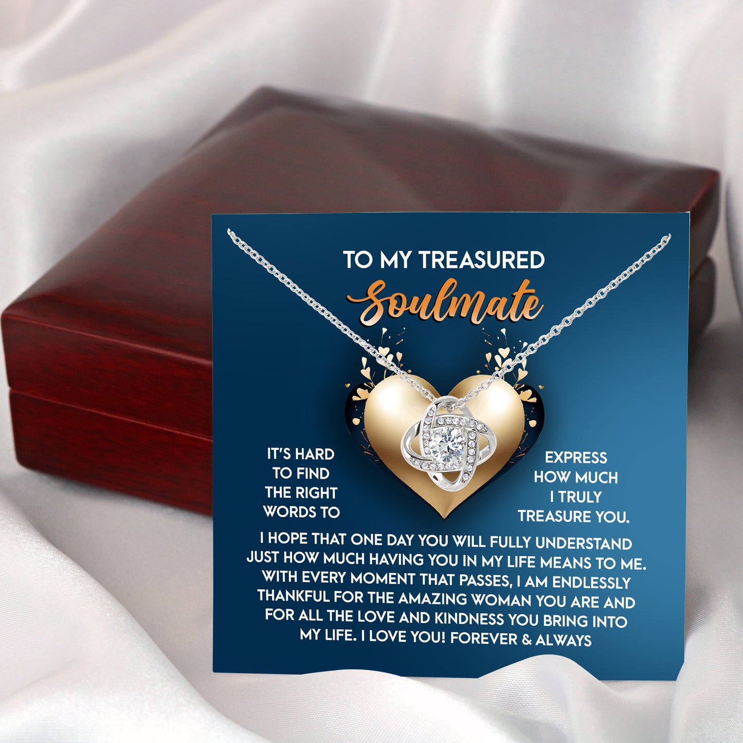 To My Soulmate Jewelry Gift - In My Life- Love Knot Necklace