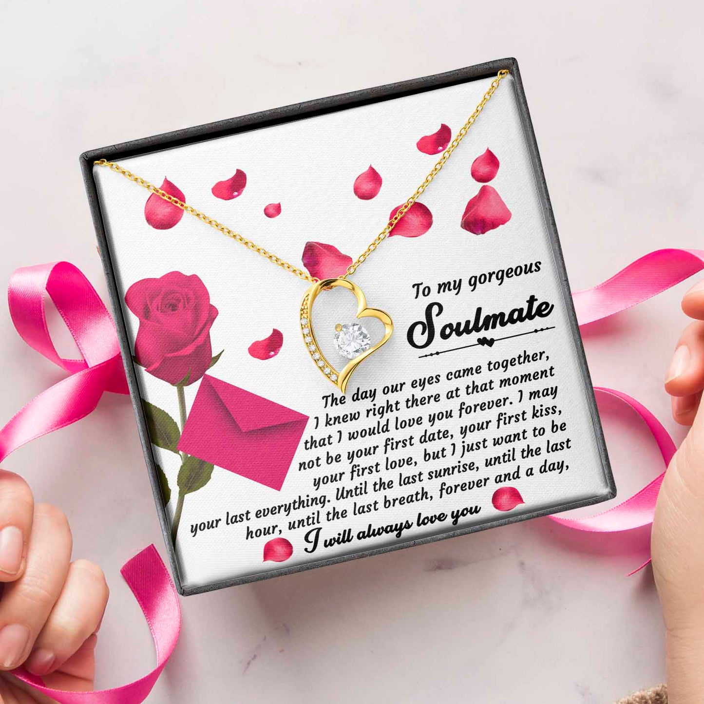 Soulmate - Until My Last Breath - Forever Love Heart Necklace