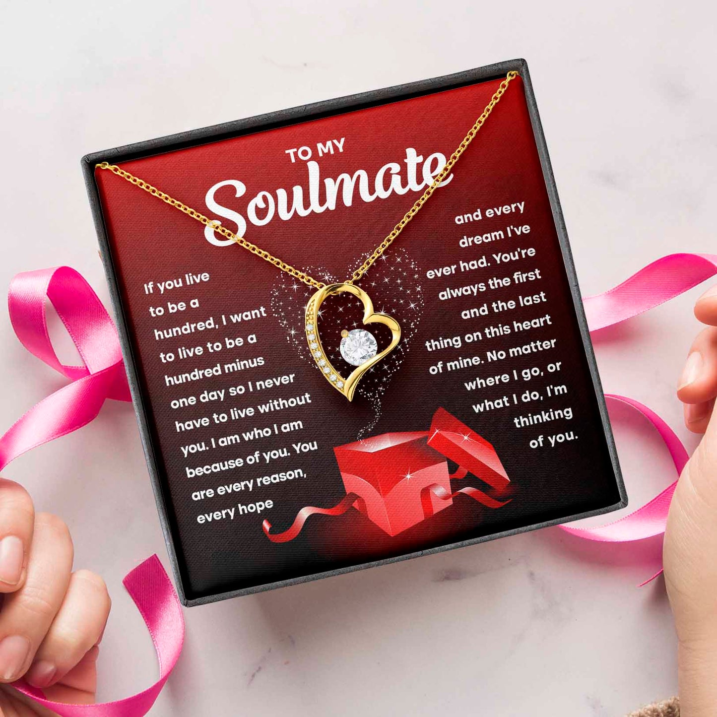 Soulmate-Never Have To Live Without You-Forever Love Necklace