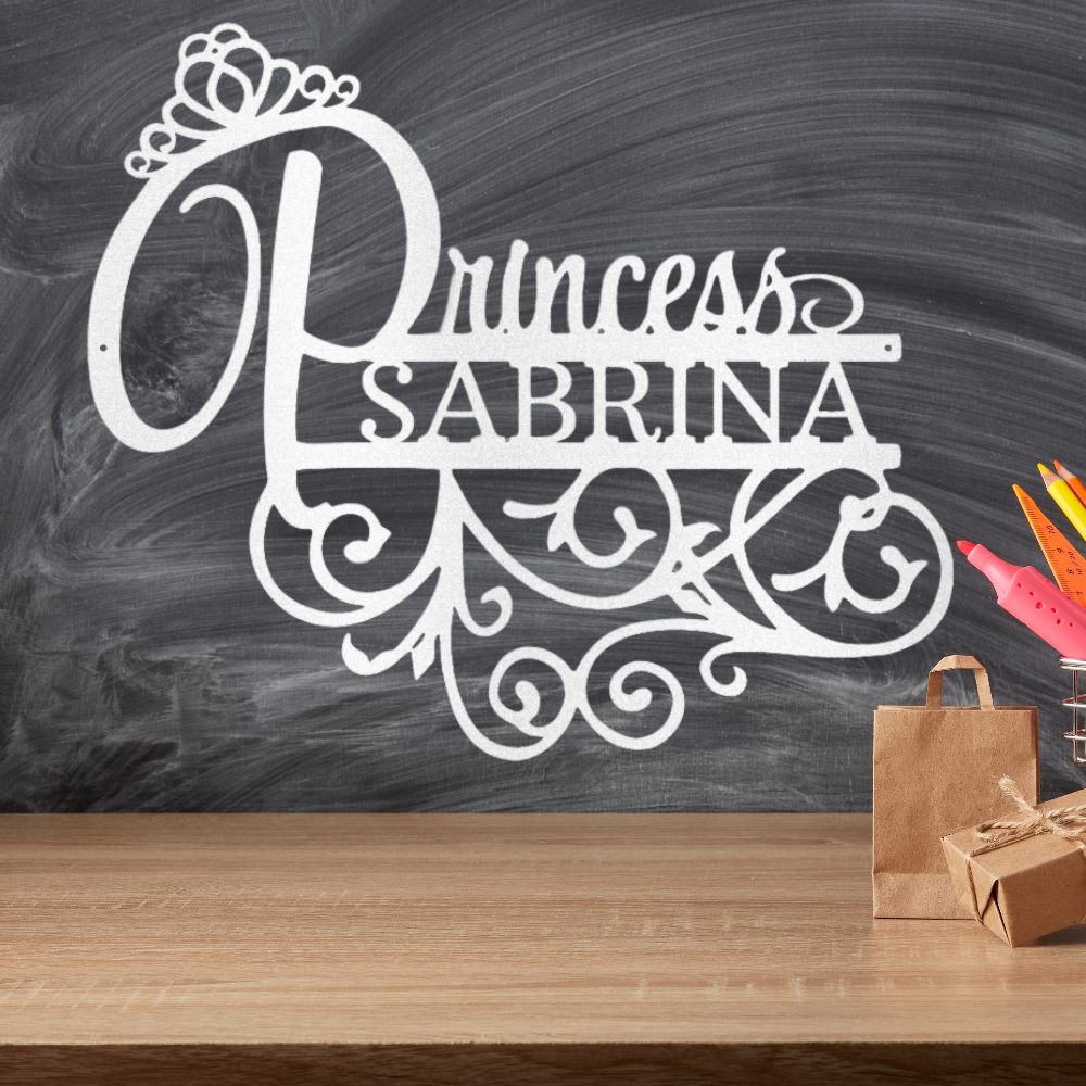 Custom Sign For Granddaughter/Daughter -  Princess Metal Art Wall Sign - Personalized Name - SHIPPING INCLUDED