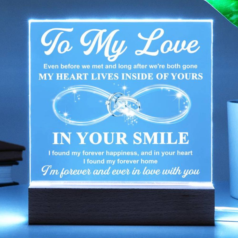 Soulmate - My Love Forever Home - LED Acrylic Plaque Table Top Display