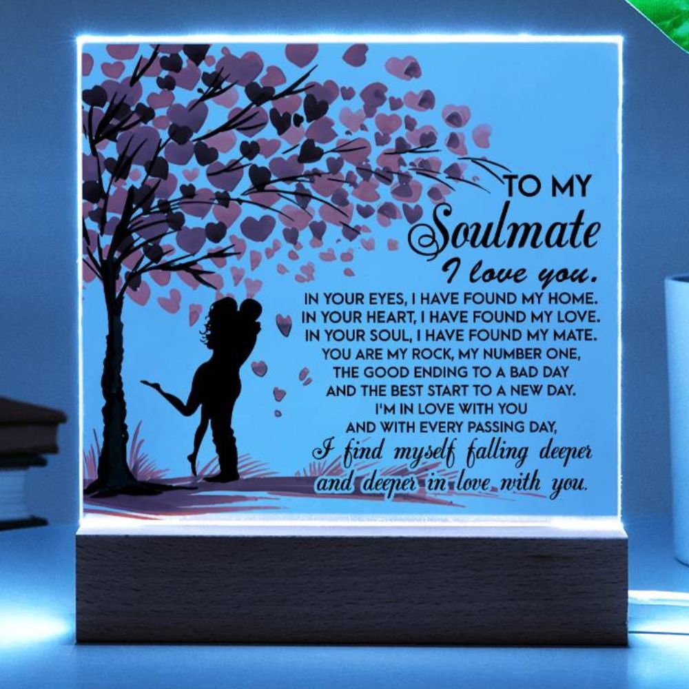 Soulmate - Falling Deeper in Love - LED Acrylic Plaque Table Top Display