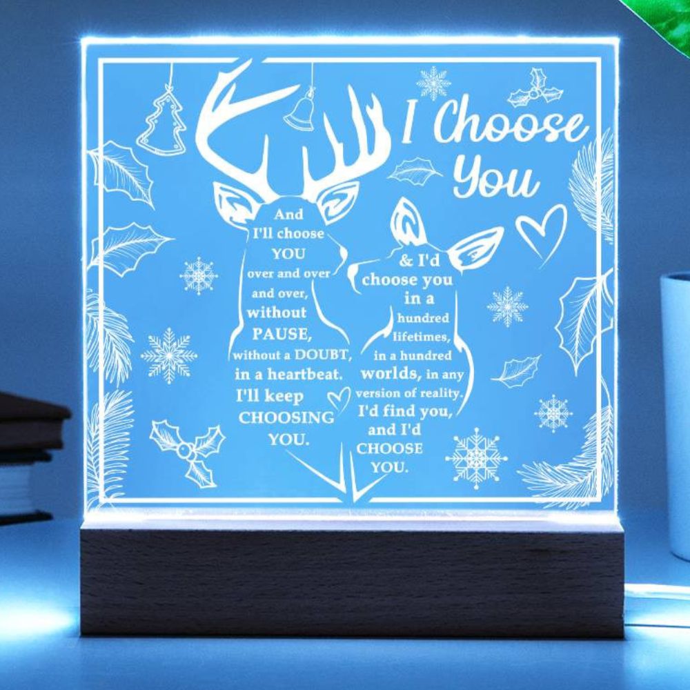 Soulmate Gift - I Choose You - Square Acrylic Plaque