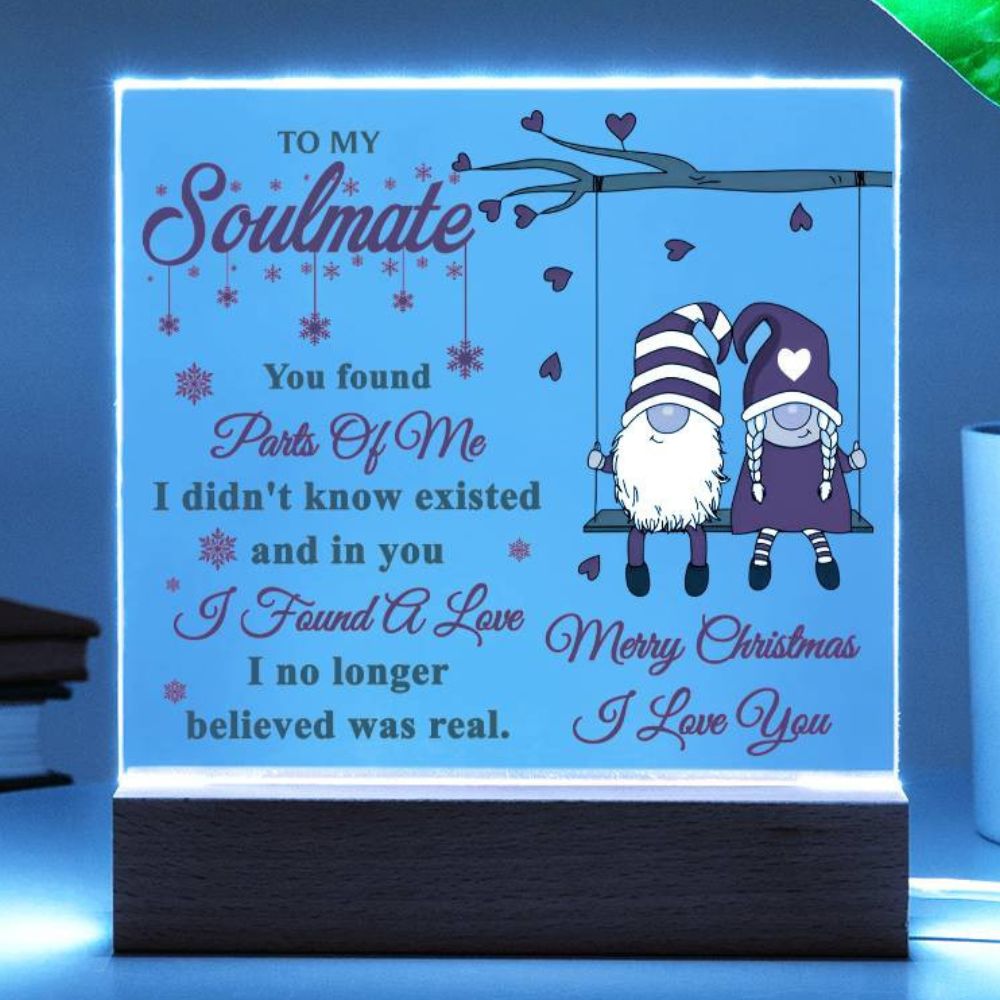 Soulmate Gift - Found Love - Square Acrylic Plaque