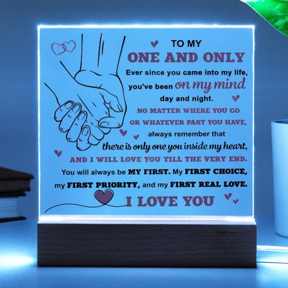 Soulmate - To My One and Only - LED Acrylic Plaque Table Top Display