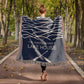Personalized Woven Blanket for Lake House Owner - Family Name Lake House - Established - Waves and Paddles