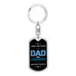Dad Gift - Dog Tag Swivel Keychain - Dad and Grandpa