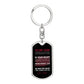Son Gift From Dad- Dog Tag Swivel Keychain - I Will Always Love You