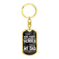 Dad Gift - Dog Tag Swivel Keychain - My Hero My Dad