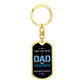 Dad Gift - Dog Tag Swivel Keychain - Dad and Grandpa