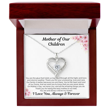 Necklace for Wife | Gift from Husband | Mother of My Children Jewelry Gift | Mother's Day, Birthday, Anniversary Gift | Romantic "Love You Always" Heart Necklace